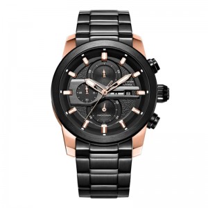 Alexandre Christie AC 6562 Rosegold Black Steel MCBBRBA